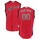 American League Majestic Red Navy 2019 MLB All-Star Game Workout Customized Jersey